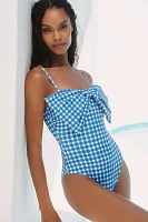 Hutch Dita Bow Gingham One-Piece Swimsuit