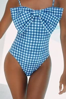 Hutch Dita Bow Gingham One-Piece Swimsuit