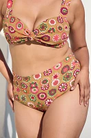 Montce Mazzy Plus Floral Full Coverage High-Rise Bikini Bottoms