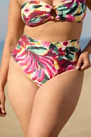 Montce Plus Isla Floral Full Coverage High Rise Bikini Bottoms