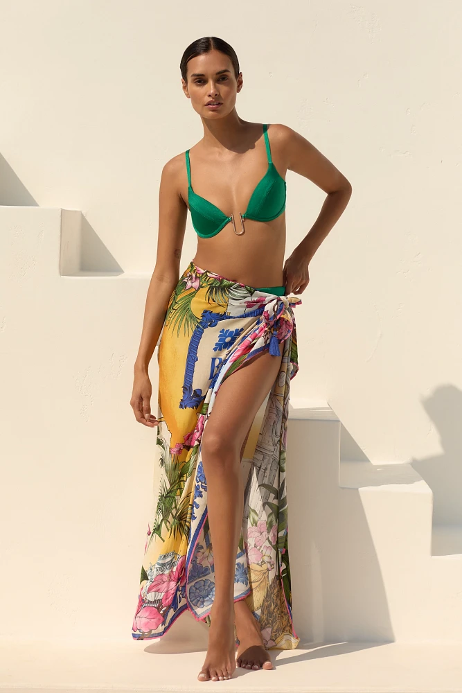 Agua Bendita Marine Ventura Pareo Cover-Up Skirt