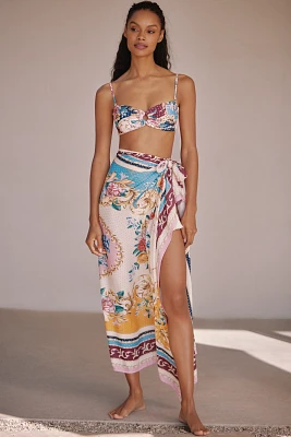 Agua Bendito Marine Pareo Cover-Up Skirt