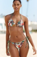 Agua Bendita Lolita Embroidered Tie Bikini Top
