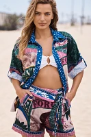 Agua Bendita x Anthropologie Chrissy Short-Sleeve Buttondown Shirt