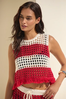 Farm Rio Crochet Sleeveless Tank