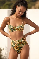 Farm Rio Bananart High-Waisted Bikini Bottoms