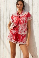 Farm Rio Palm Tree Buttondown Shirt