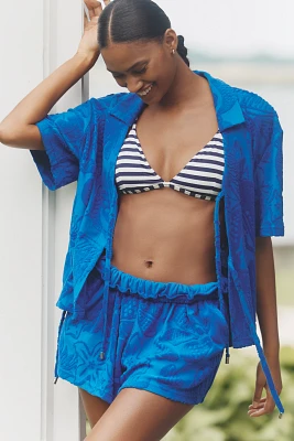Farm Rio River Nature Tie-Front Towel Shirt