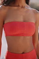 Sanctuary Ribbed Bandeau Bikini Top