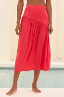 Sanctuary Asymmetrical Drop-Waist Midi Skirt