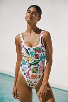 Oceanus Beaded One-Piece Swimsuit