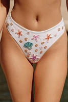 Oceanus Marissa Embroidered Bikini Bottoms