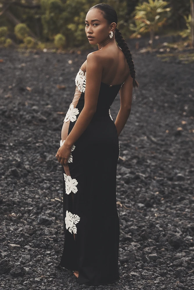 Bahia Maria x Anthropologie Maui Strapless Column Maxi Dress