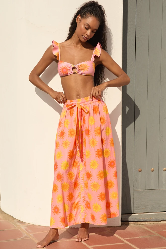 Farm Rio x Anthropologie Sun Midi Skirt