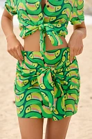 Farm Rio x Anthropologie Tucabacana Tie-Front Mini Skirt