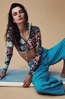 Maaji Verbana Long-Sleeve Cropped Swim Top