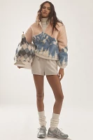 Beach Riot Leona Sherpa Quarter-Zip Pullover