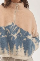 Beach Riot Leona Sherpa Quarter-Zip Pullover