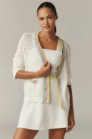 Beach Riot Gene Colorblock Open-Stitch Cardigan