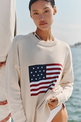 Beach Riot x Anthropologie Callie Americana Sweater