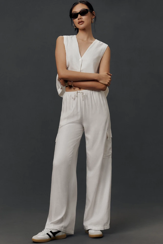Beach Riot Amara Linen Blend Cargo Pants