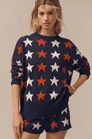 Beach Riot Callie Star Oversized Crew-Neck Sweater