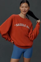 By Anthropologie Crew-Neck Saddle Up Sweatshirt
