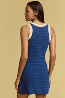 Spiritual Gangster River Scoop-Neck Crochet Mini Dress