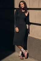 Beyond Yoga Long-Sleeve Contours Midi Dress