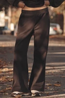 By Anthropologie Wide-Leg Ankle-Slit Mid-Rise Pull-On Pants