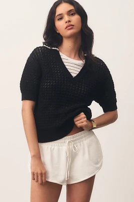 Varley Monte Short-Sleeve V-Neck Sweater