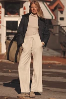 Varley Simeon Rib-Knit Wide-Leg Pants