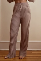 Varley Simeon Rib-Knit Wide-Leg Pants