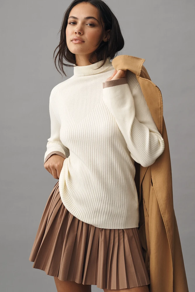 Varley Ravena Rib-Knit Turtleneck Sweater