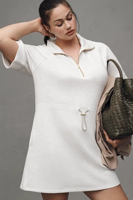 Varley Plus Paisley Half-Zip Mini Dress