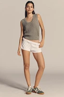 Varley Ferns Cotton Open-Knit Scoop-Neck Tank Top