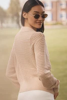 Varley Lai Cotton Long-Sleeve Zip-Front Knit Jacket