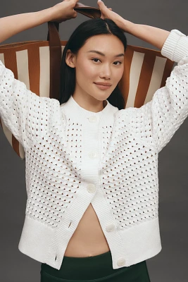 Varley Bettina Button-Front Cardigan Sweater