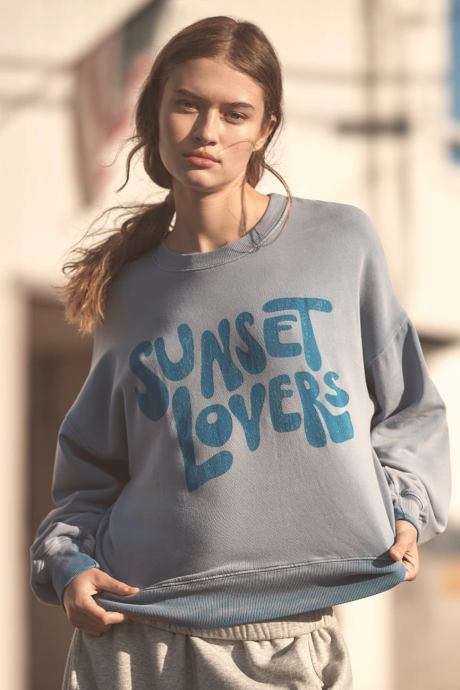 Electric & Rose Sunset Lovers Graphic Sweatshirt