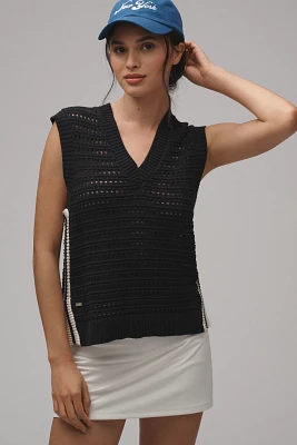 Lune Celeste Crochet Knit Sleeveless Top