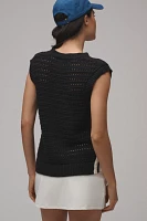 Lune Celeste Crochet Knit Sleeveless Top
