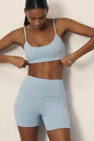 STRUT THIS Cher Ribbed Scoop-Neck Sports Bra