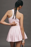 Recreational Habits Taylor Pleated Gingham Mini Skirt
