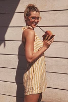 Celandine Halter Button-Front Romper