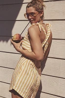 Celandine Halter Button-Front Romper