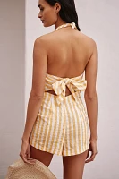 Celandine Halter Button-Front Romper