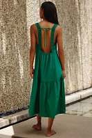 Celandine Sleeveless Smocked Open-Back Midi Dress