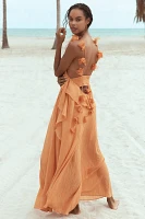 By Anthropologie Halter Gauze Maxi Dresss