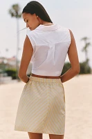 Celandine Cotton Embroidered Mini Skirt