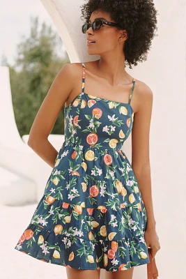 Mahila Tiered Cotton Sleeveless Mini Dress